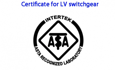 Certificate LV Switchgear up to 6300A